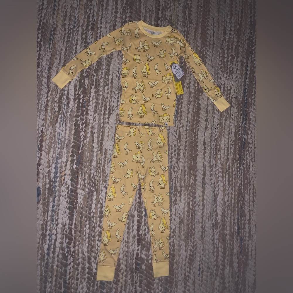 The Honest Company Yellow Animal Print Pajama Set